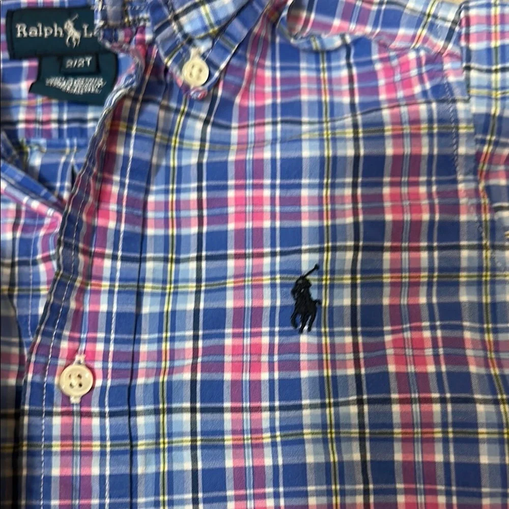 Ralph Lauren‎ Blue and Red Button Down Shirt Classic Plaid
